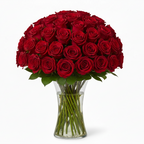 Red rozes 30 pcs in a vase